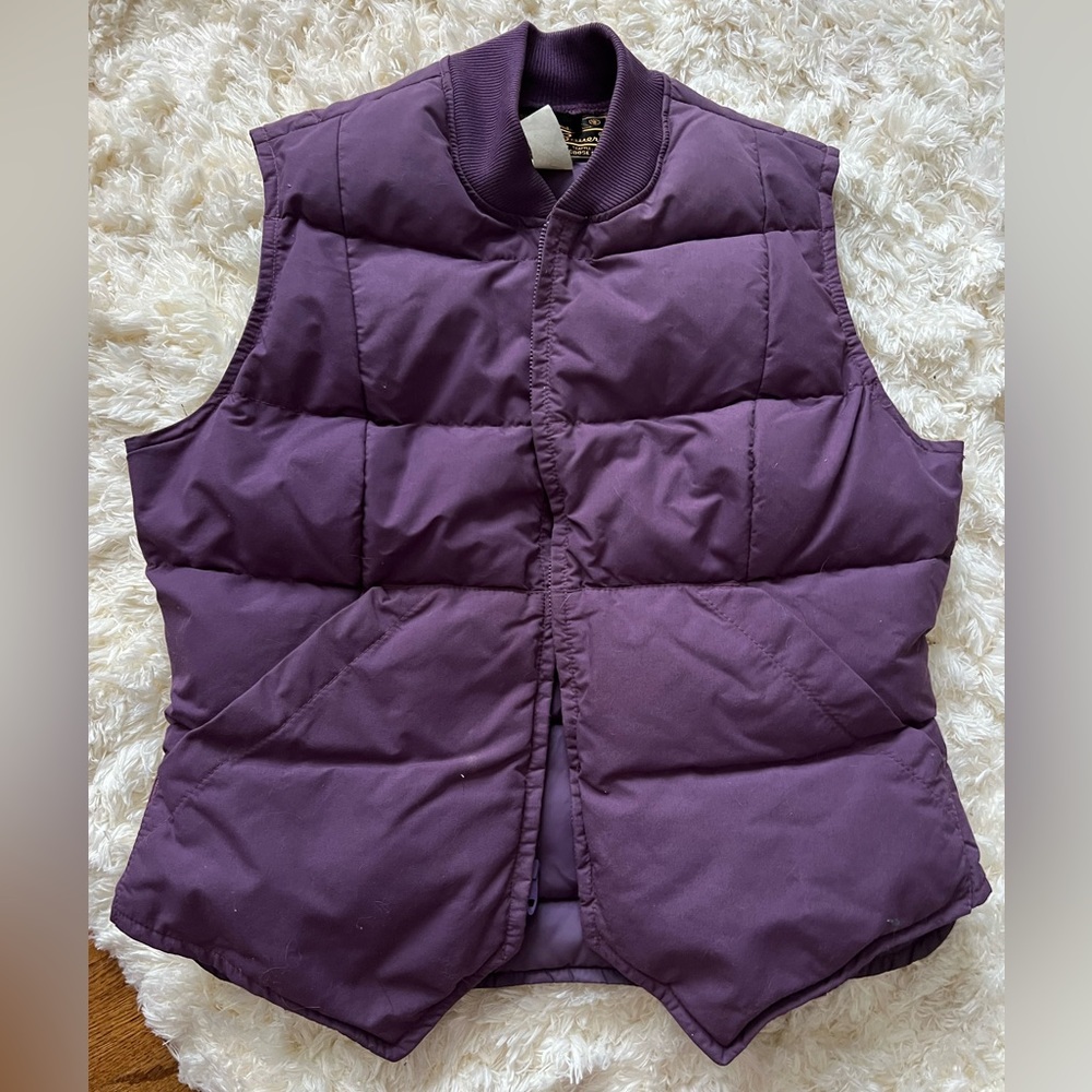 Eddie Bauer Purple Down Vest in Small